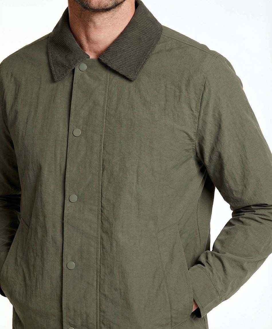 Cortaviento hombre cuello corderoy