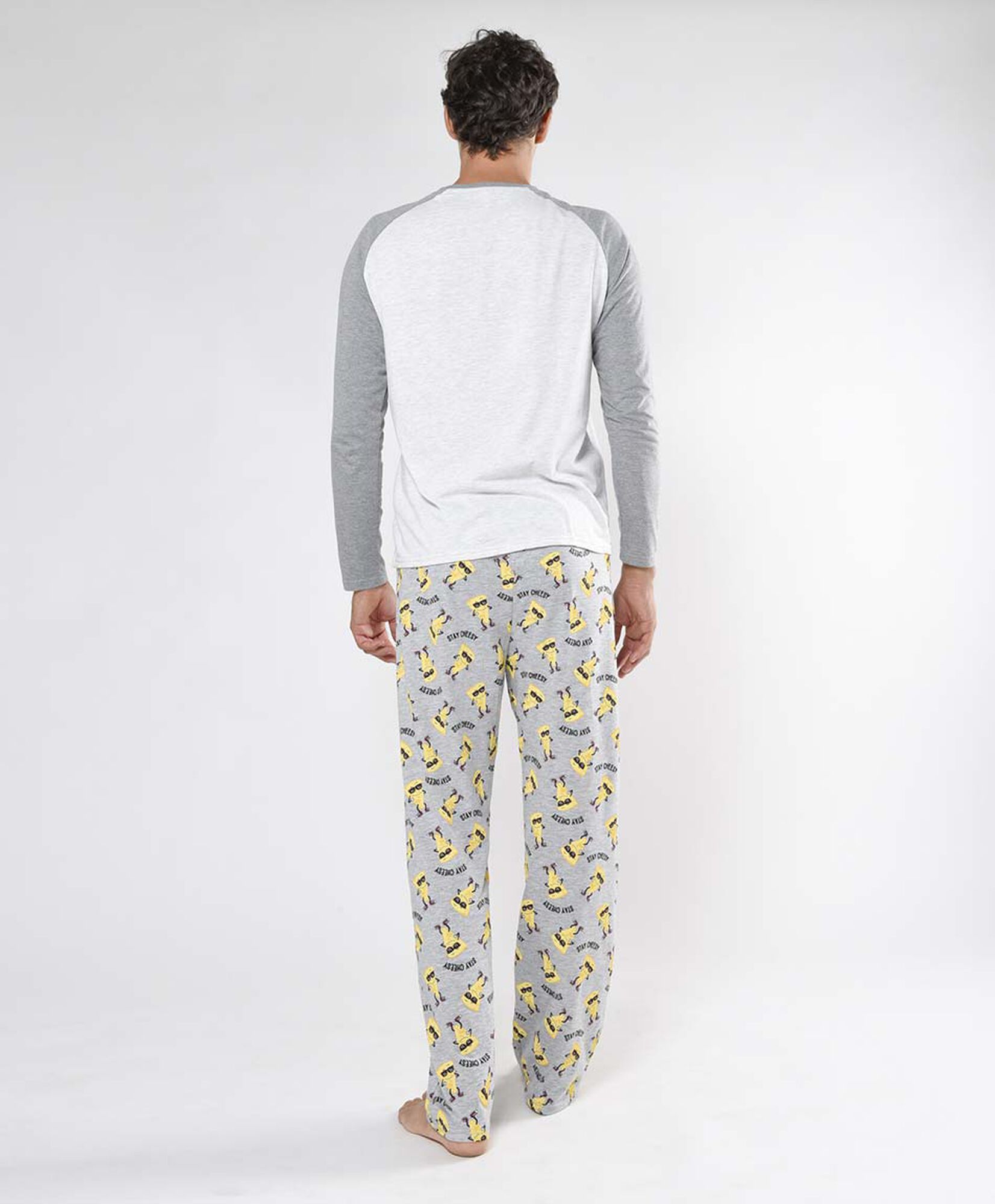 Pijama hombre estampado queso 2 piezas Pijama hombre estampado queso 2 piezas