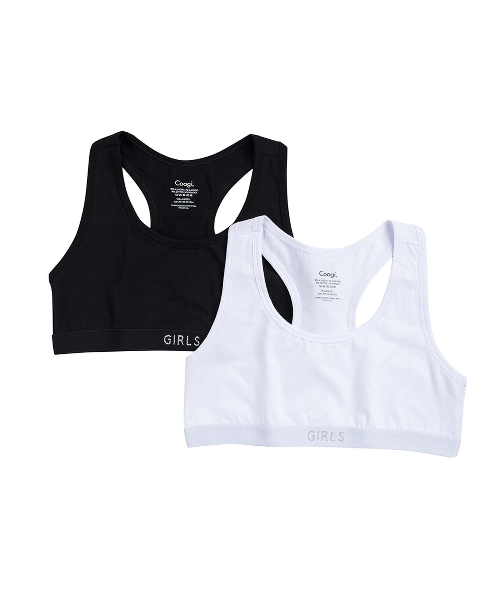 Pack 2 sostenes niña deportivos Pack 2 sostenes niña deportivos