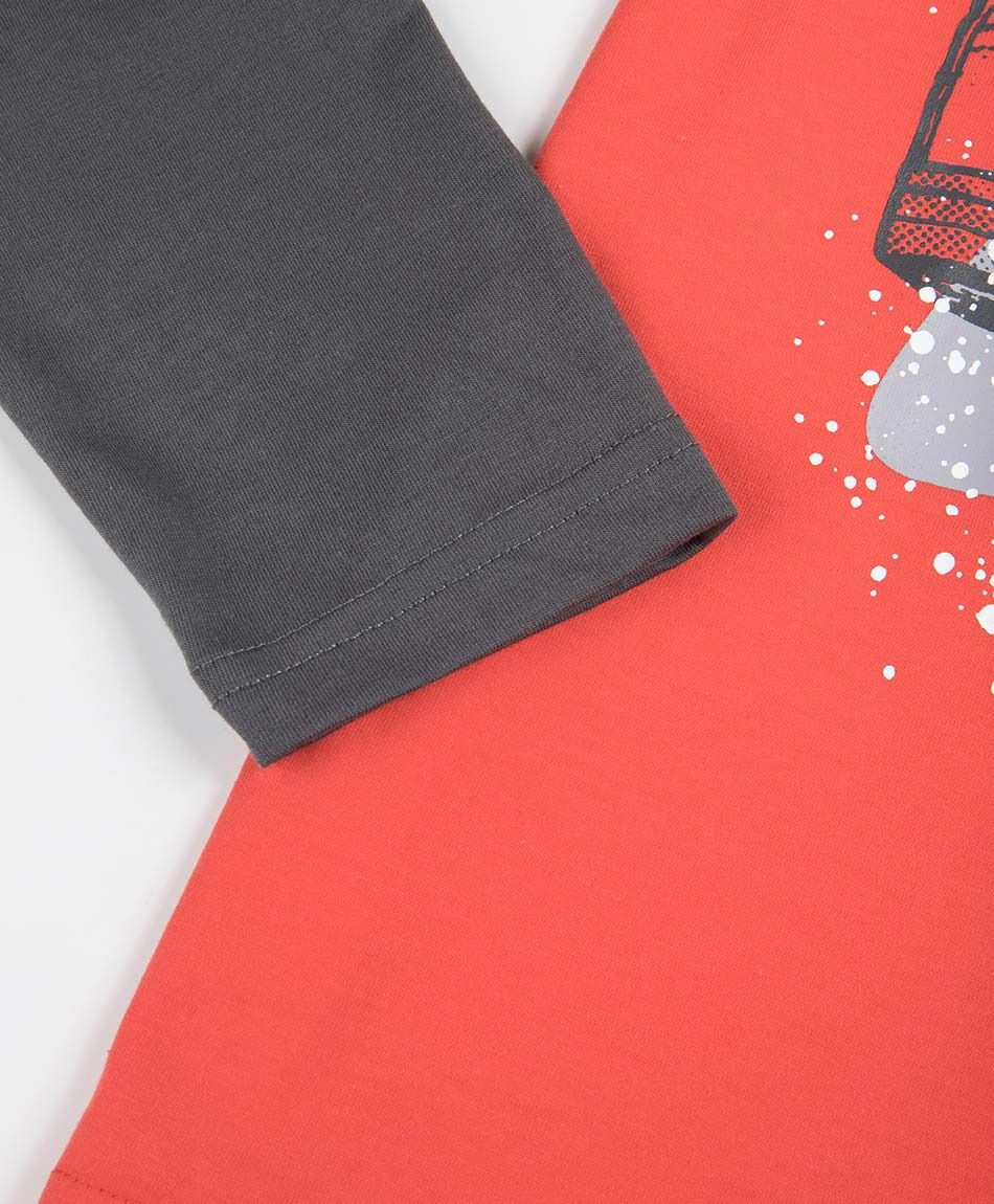 Polera ni&ntilde;o manga larga good vibes