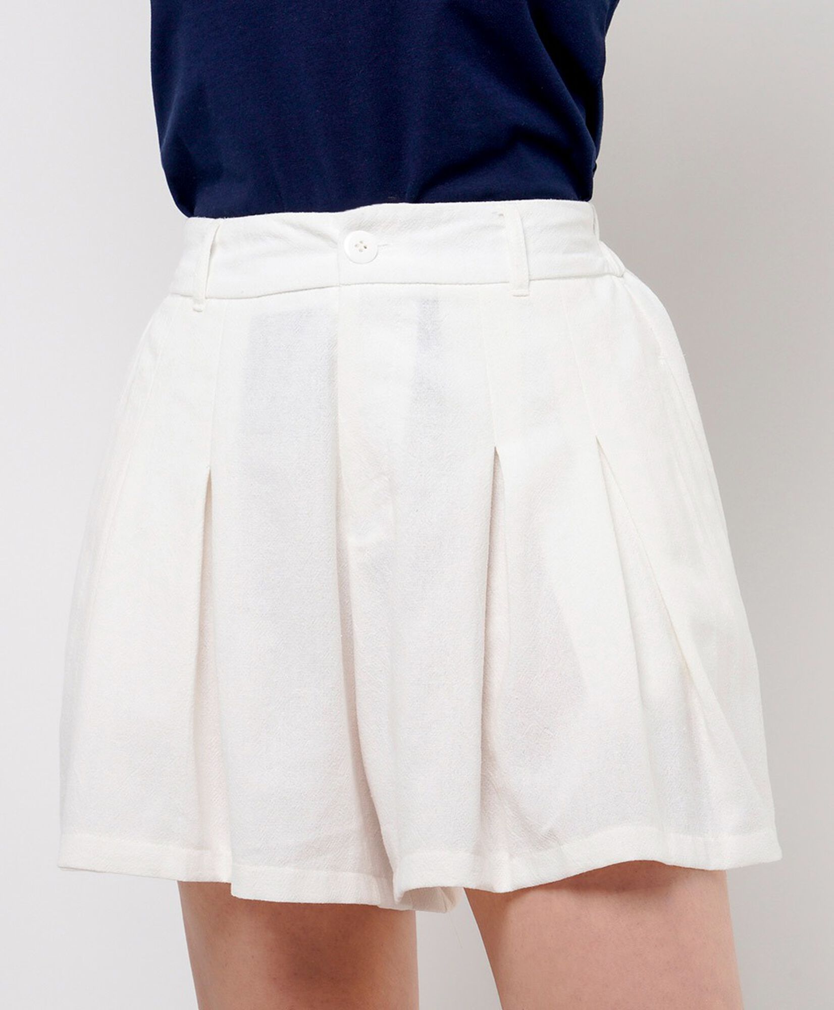 Short mujer bolsillos tableada Short mujer bolsillos tableada