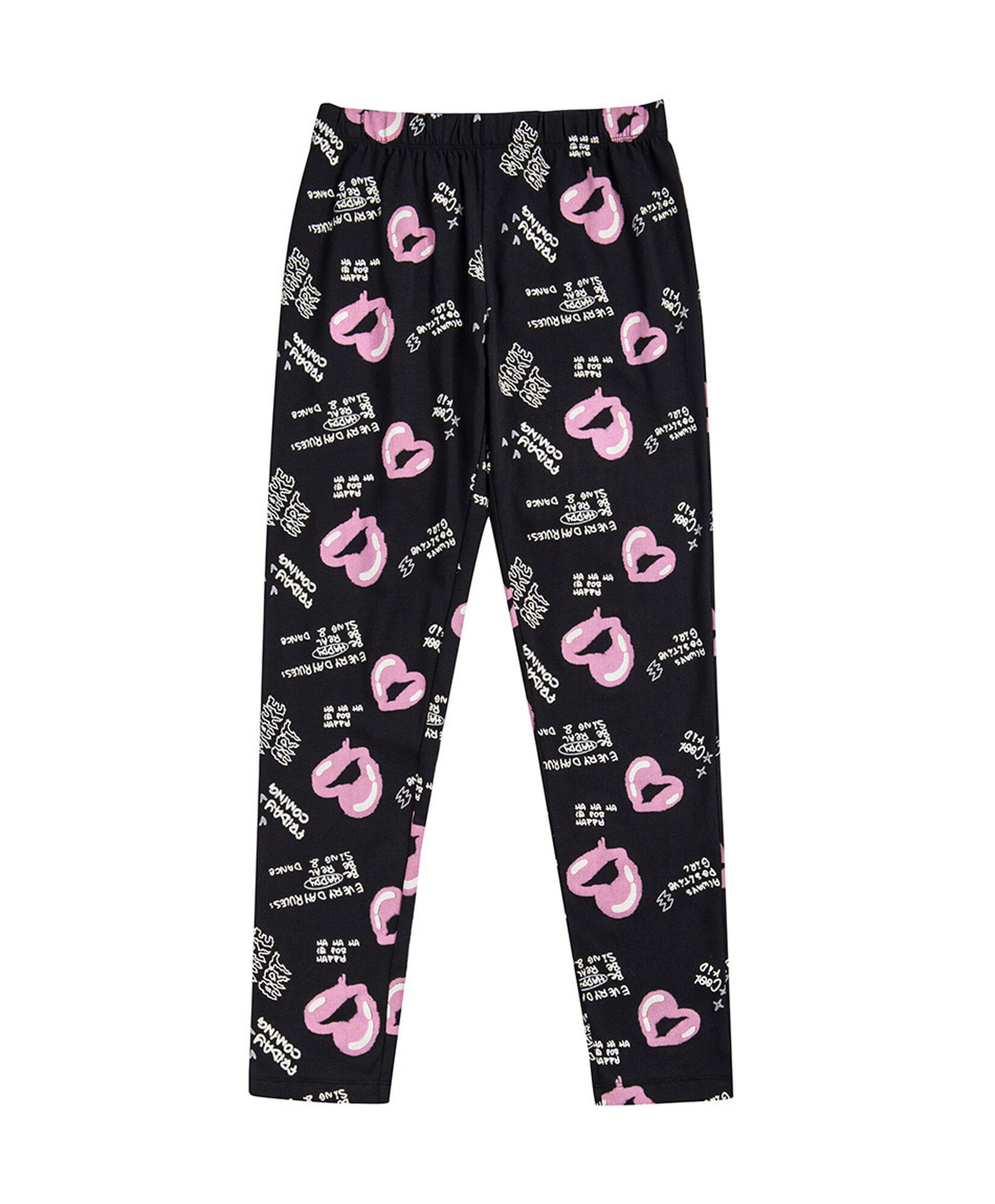 Pack 2 leggins niñas texto y rosado Pack 2 leggins niñas texto y rosado