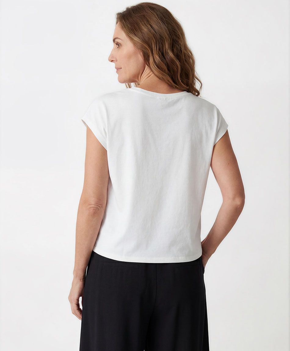 Polera mujer top bordado