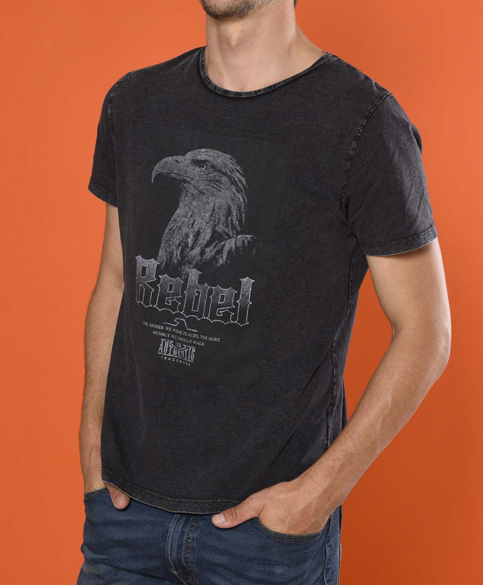 Polera manga corta cuello redondo