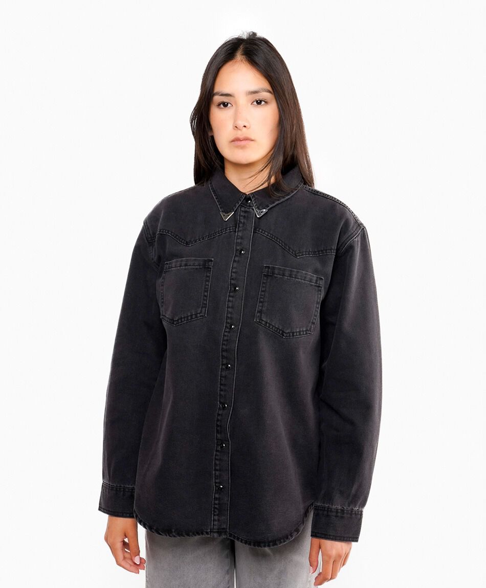 Blusa mujer denim vaquera