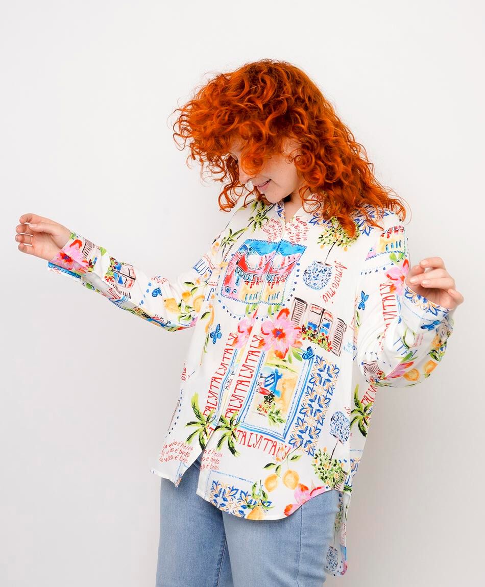 Blusa mujer estilo bohemio colorido