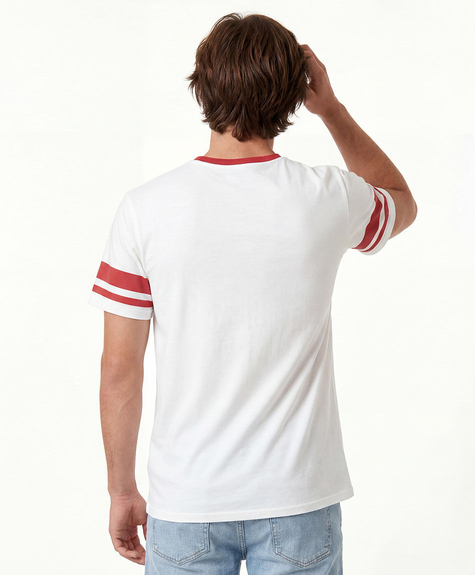 Polera hombre l&iacute;neas mangas