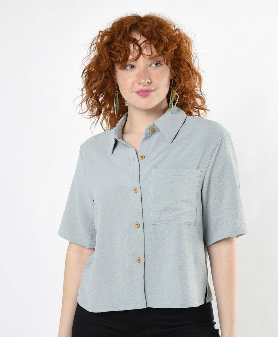 Blusa mujer botones color