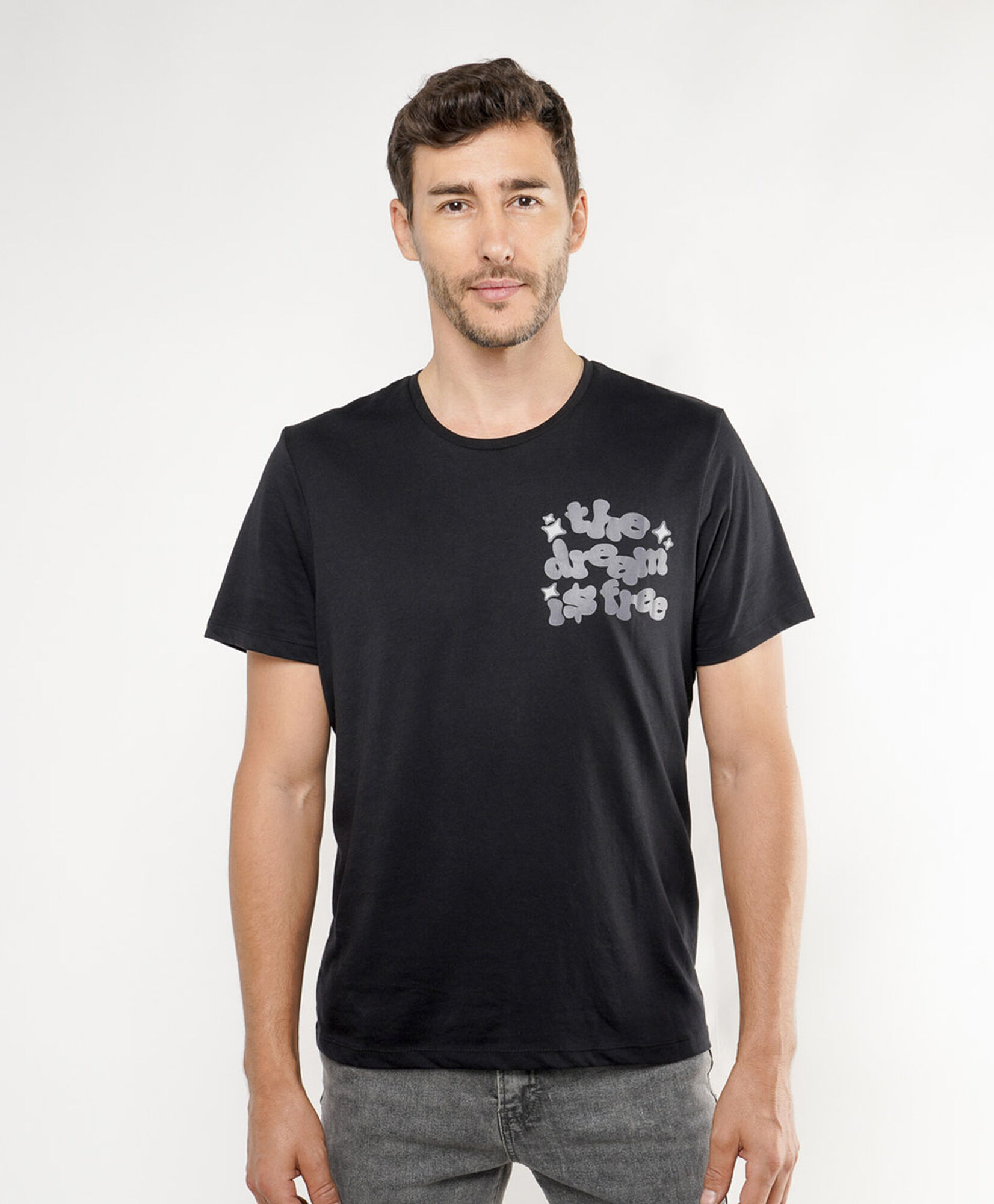 Polera hombre doble estampado dream Polera hombre doble estampado dream