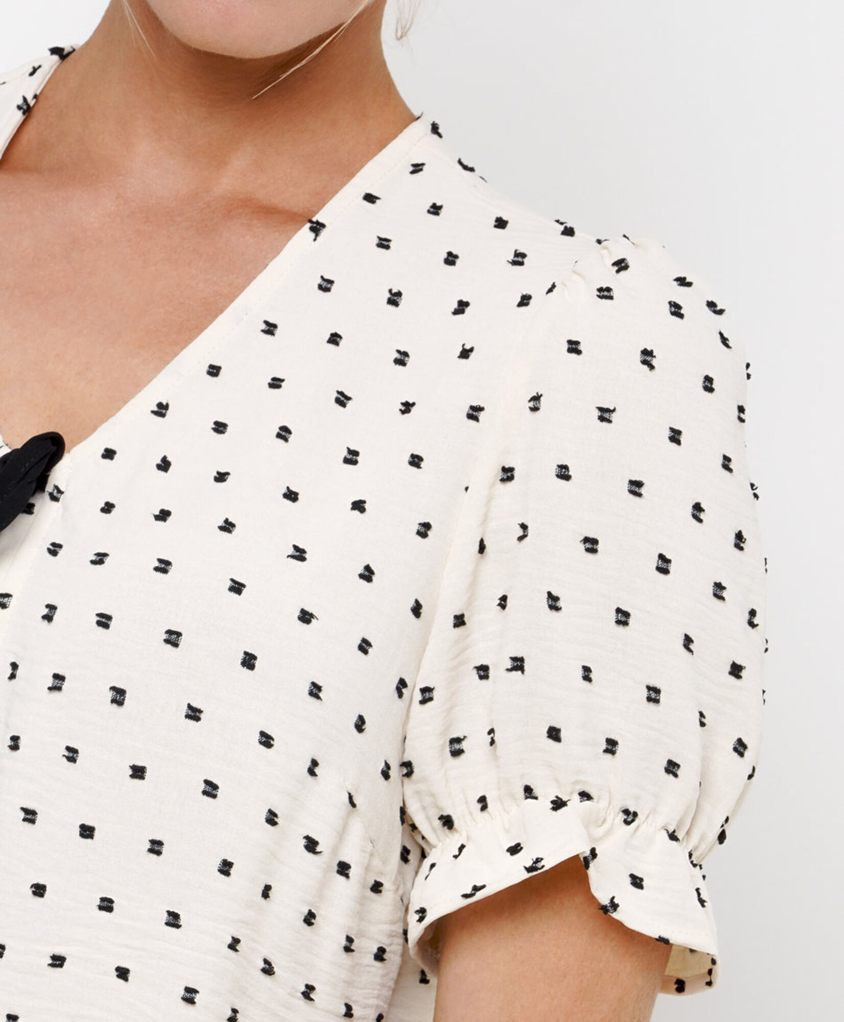 Blusa mujer puntos lazo Blusa mujer puntos lazo