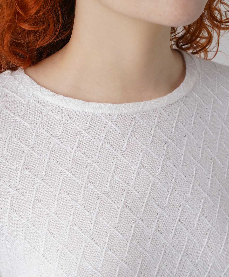 Polera mujer l&iacute;neas calados