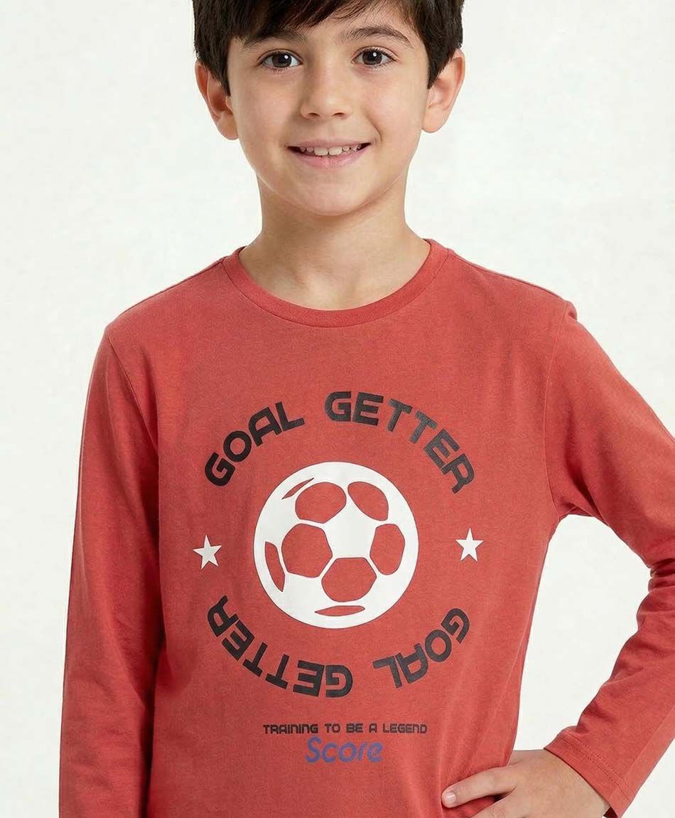 Polera ni&ntilde;o estampada deportes