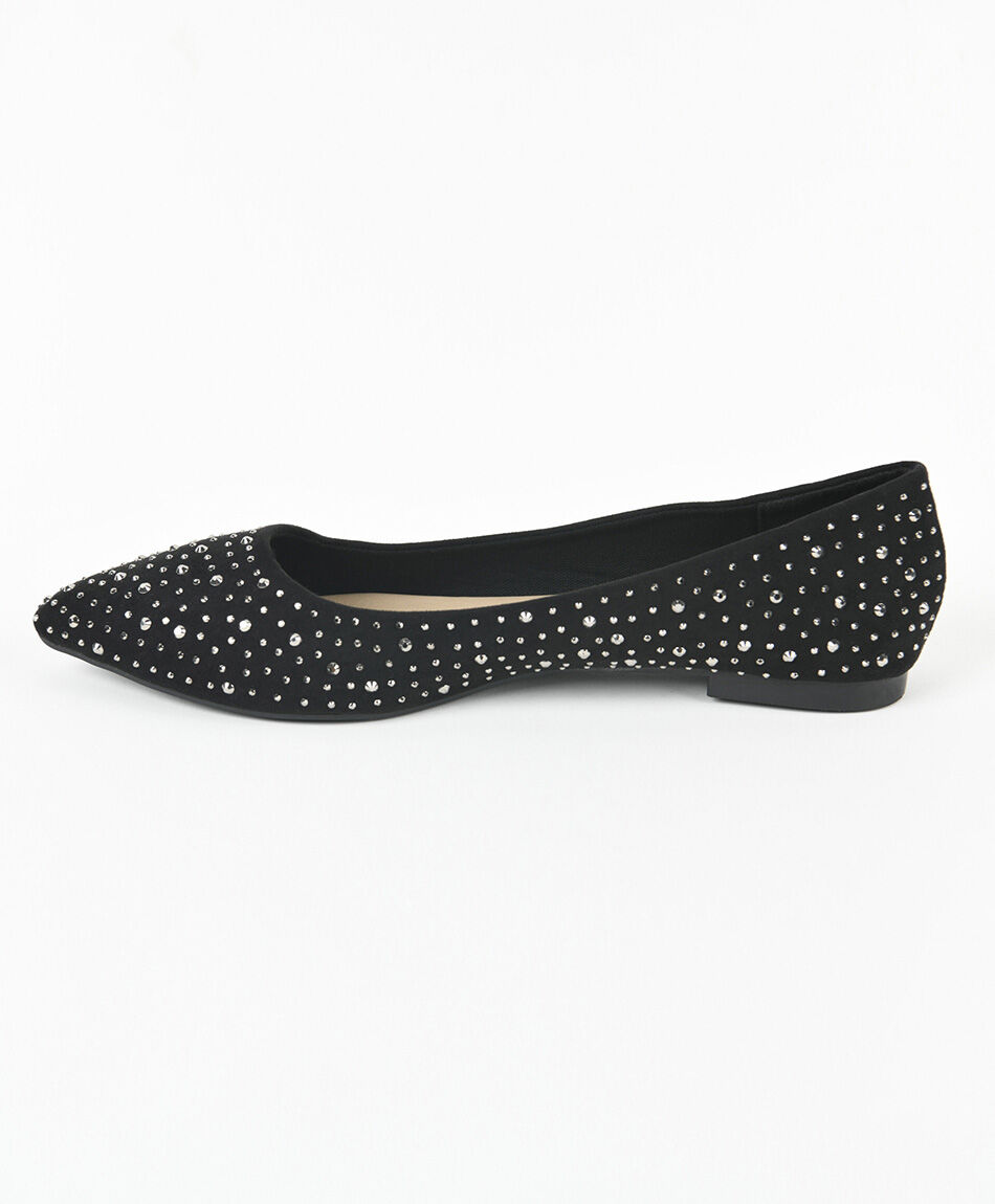 Ballerina mujer piedras taco cuadrado