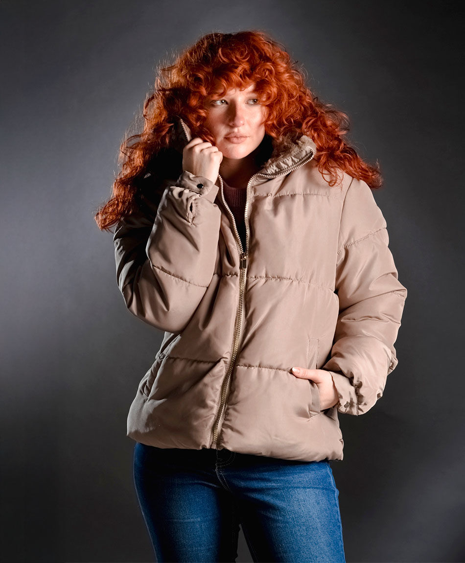 Parka mujer cuello pelos