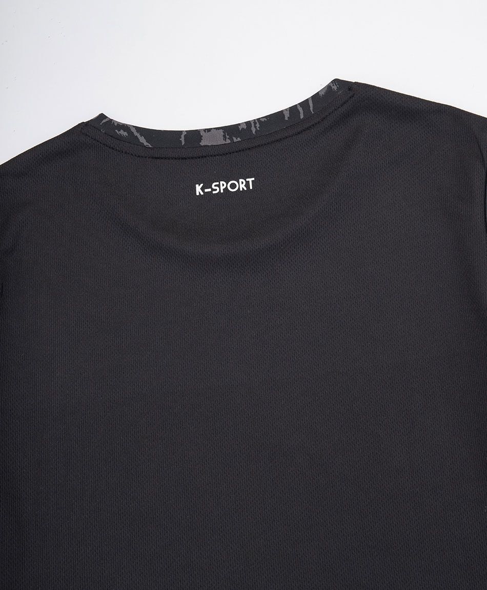 Polera deportiva mujer abstracto black