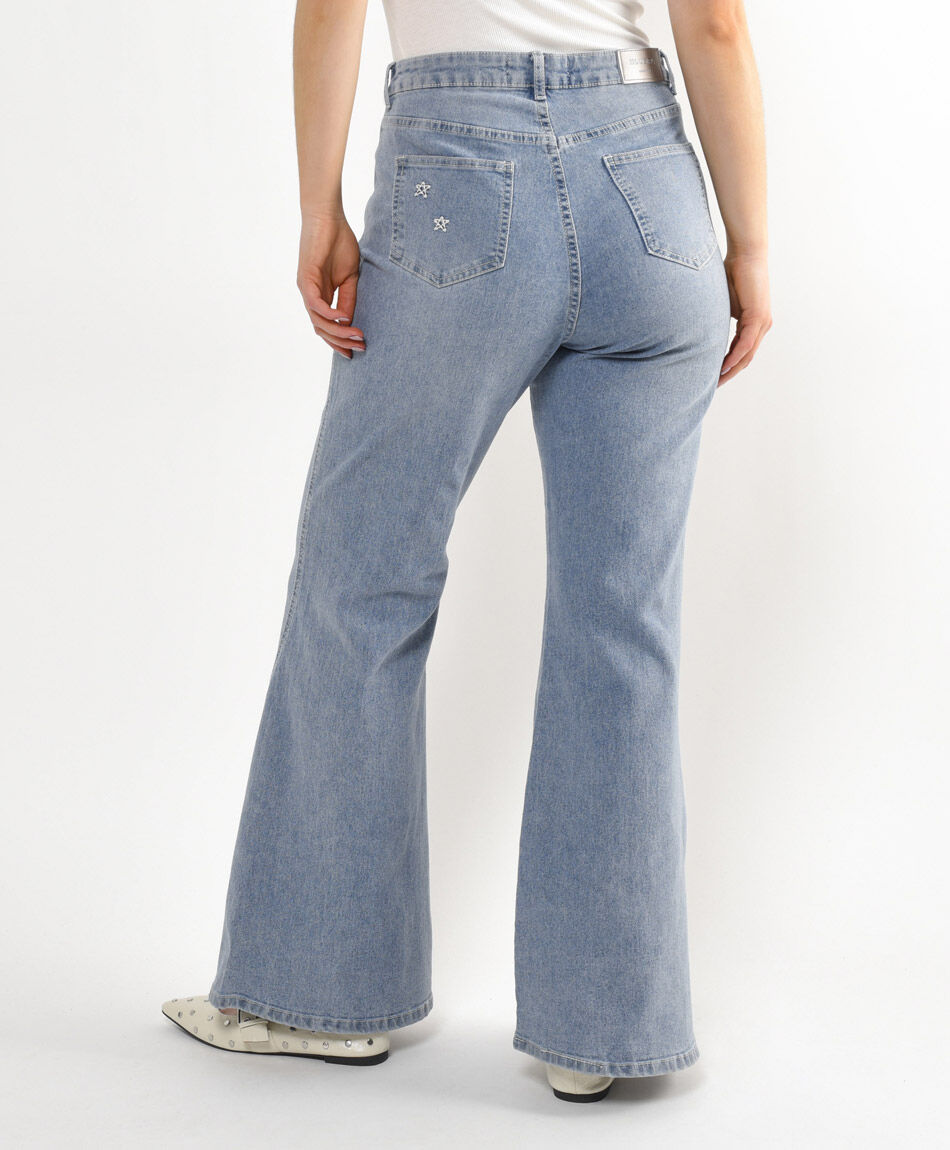 Jeans mujer flare urbano&nbsp;white