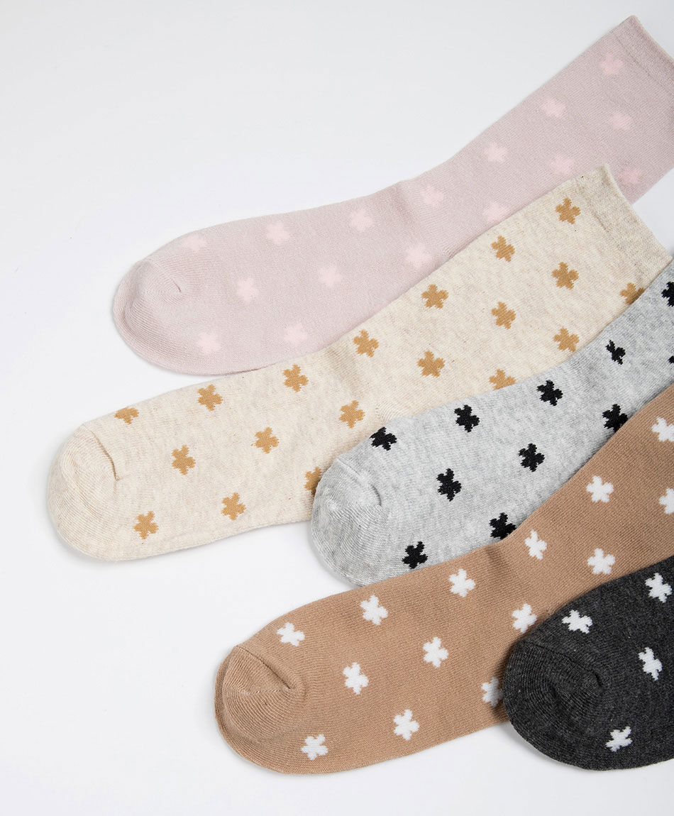 Pack 5 calcetines mujer florcitas