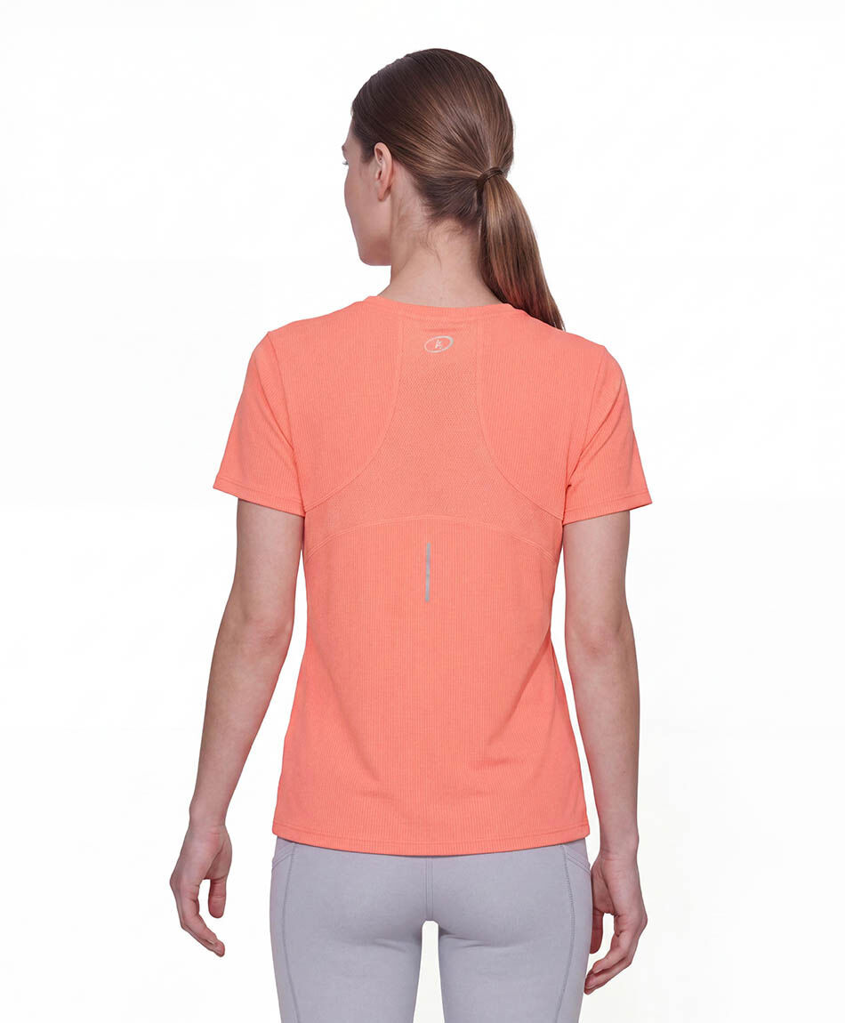 Polera deportiva mujer lisa coral
