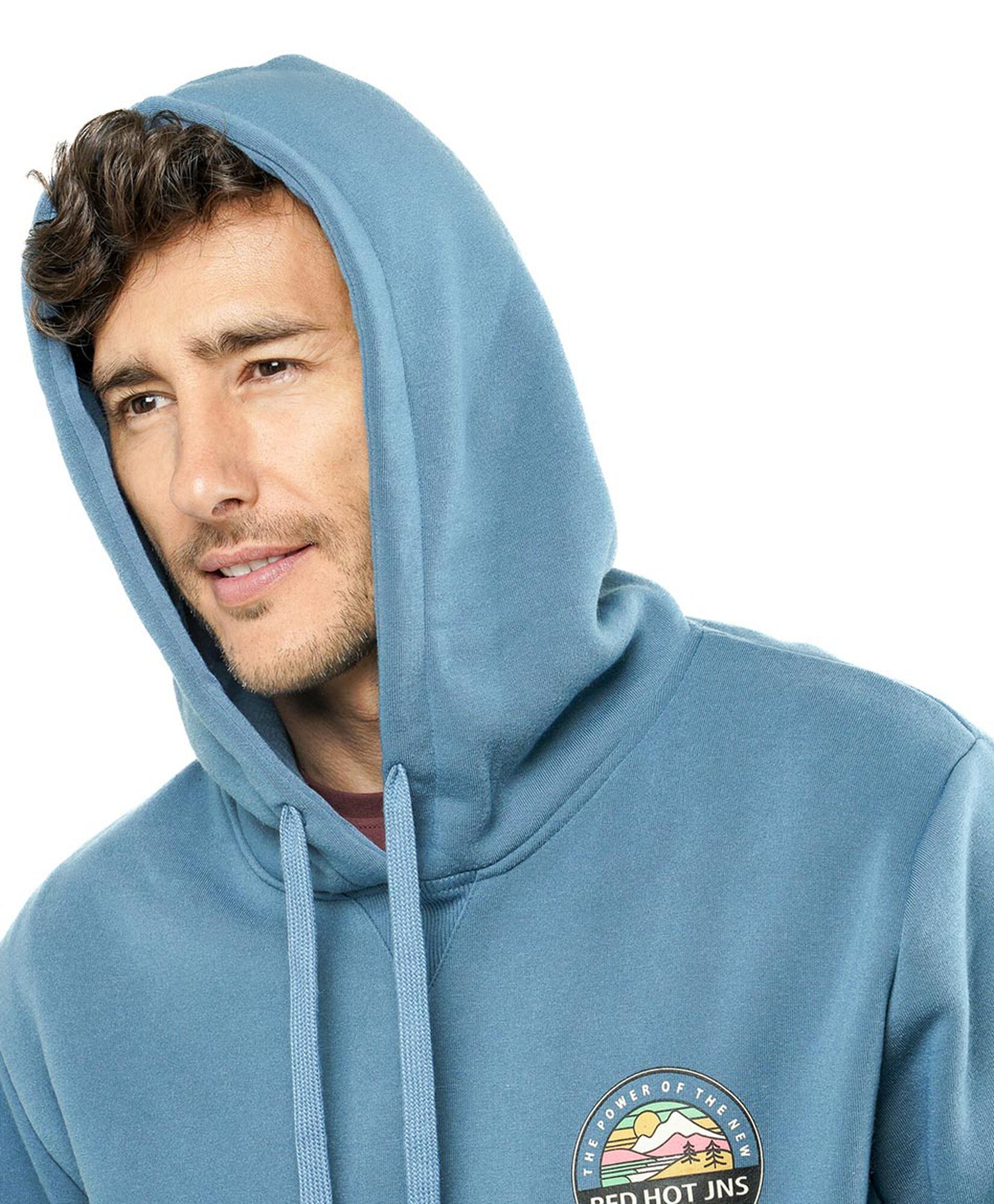 Polerón hombre doble estampado montaña Polerón hombre doble estampado montaña