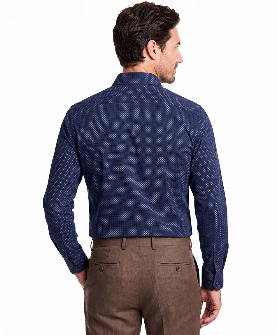 Camisa hombre dise&ntilde;o formal azul