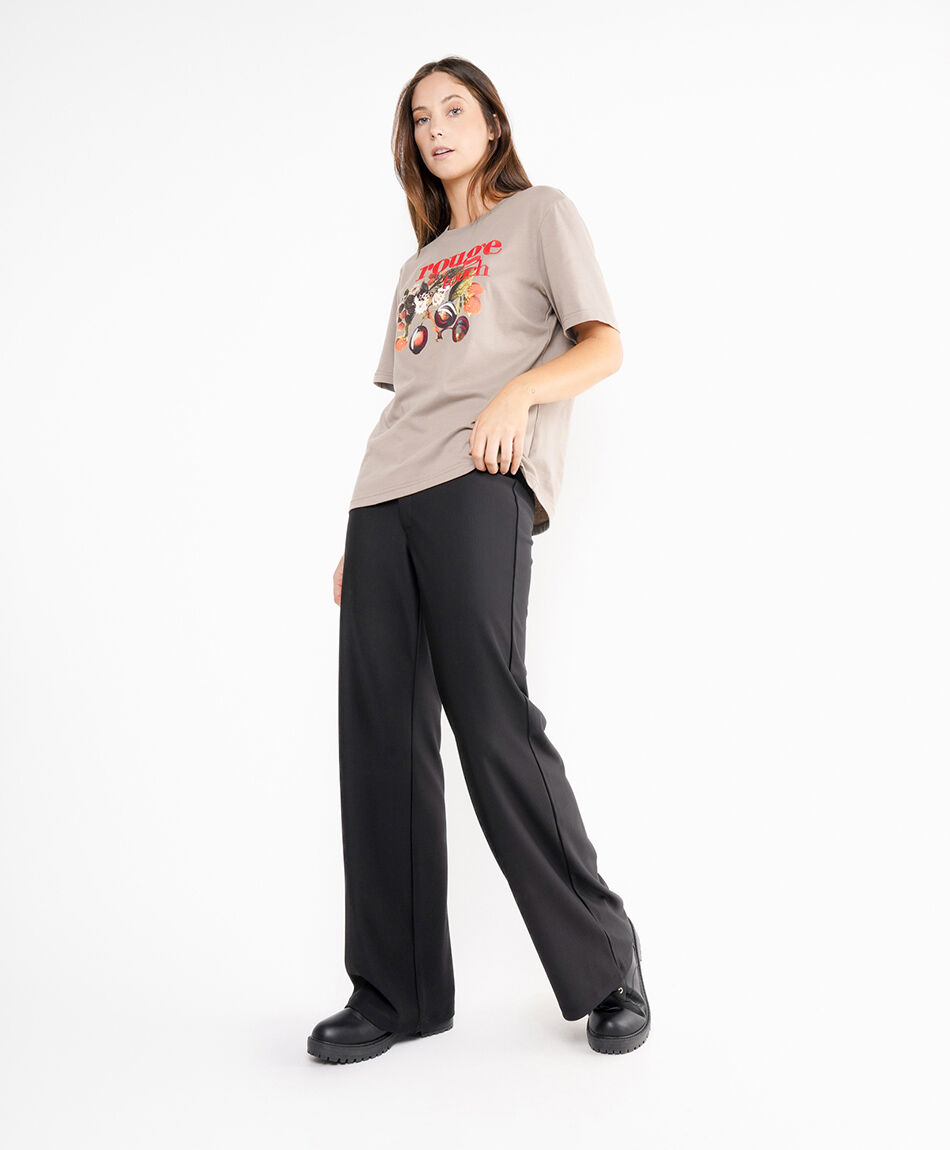 Pantal&oacute;n mujer liso wide leg