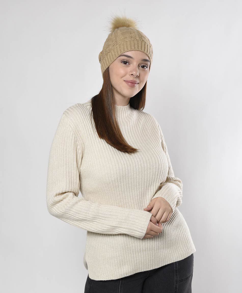 Sweater mujer brillos ajustado