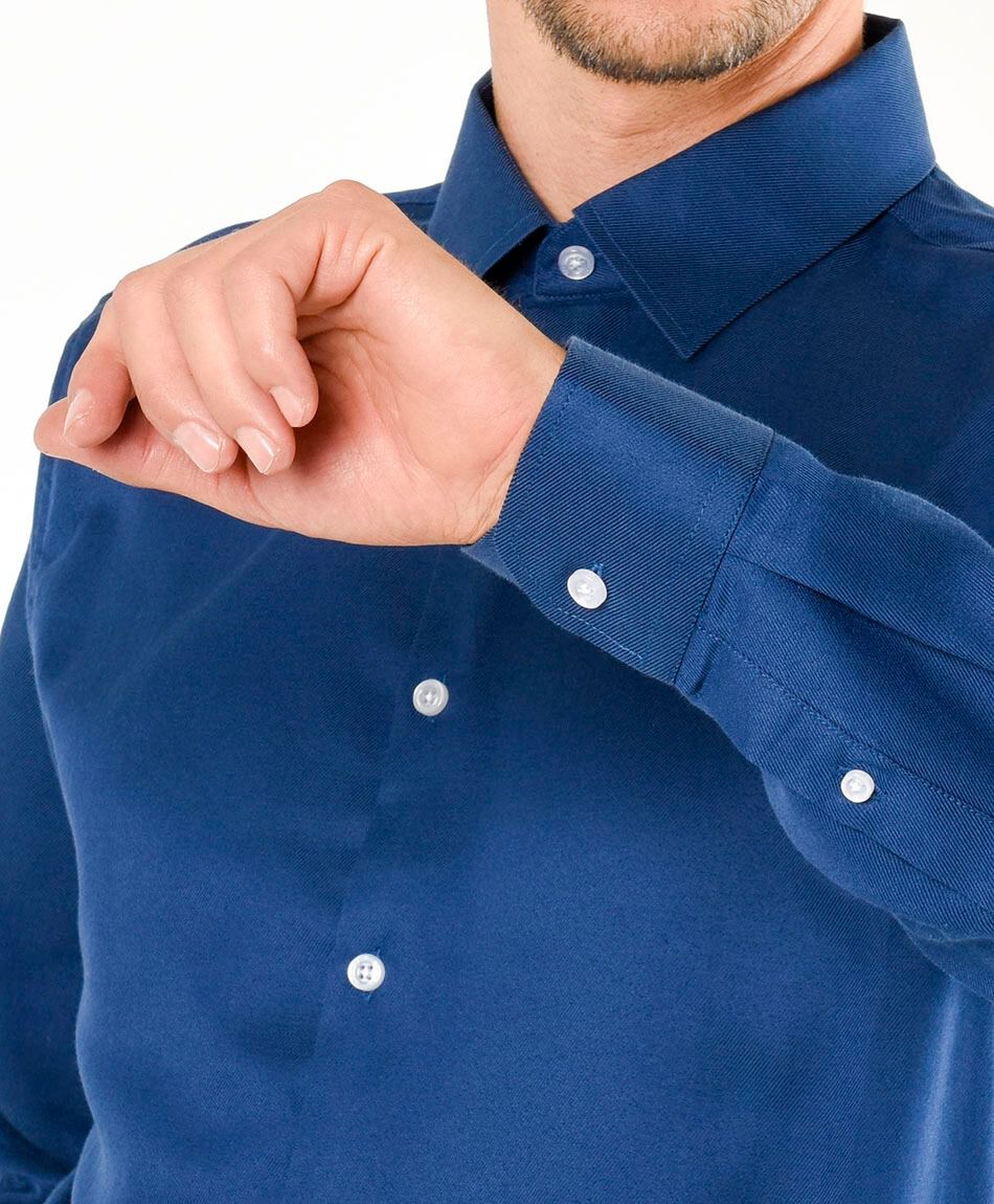 Camisa hombre navy manga larga