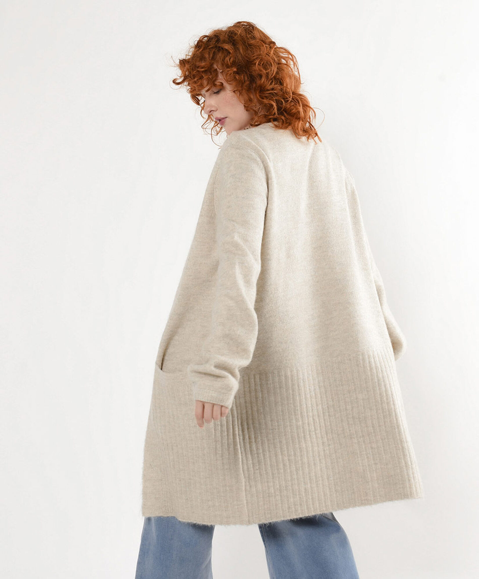 Cardigan mujer largo bolsillos Cardigan mujer largo bolsillos