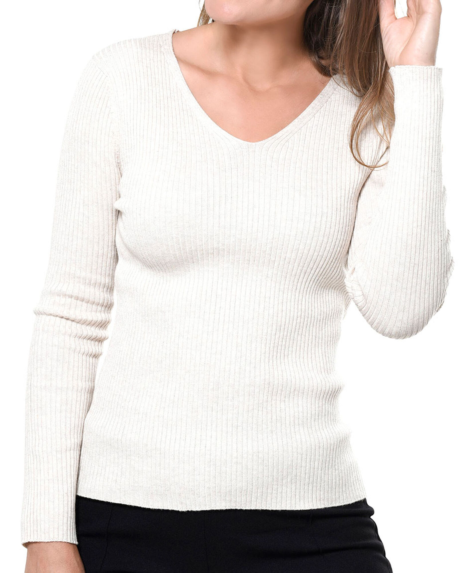 Sweater canale cuello v Sweater canale cuello v