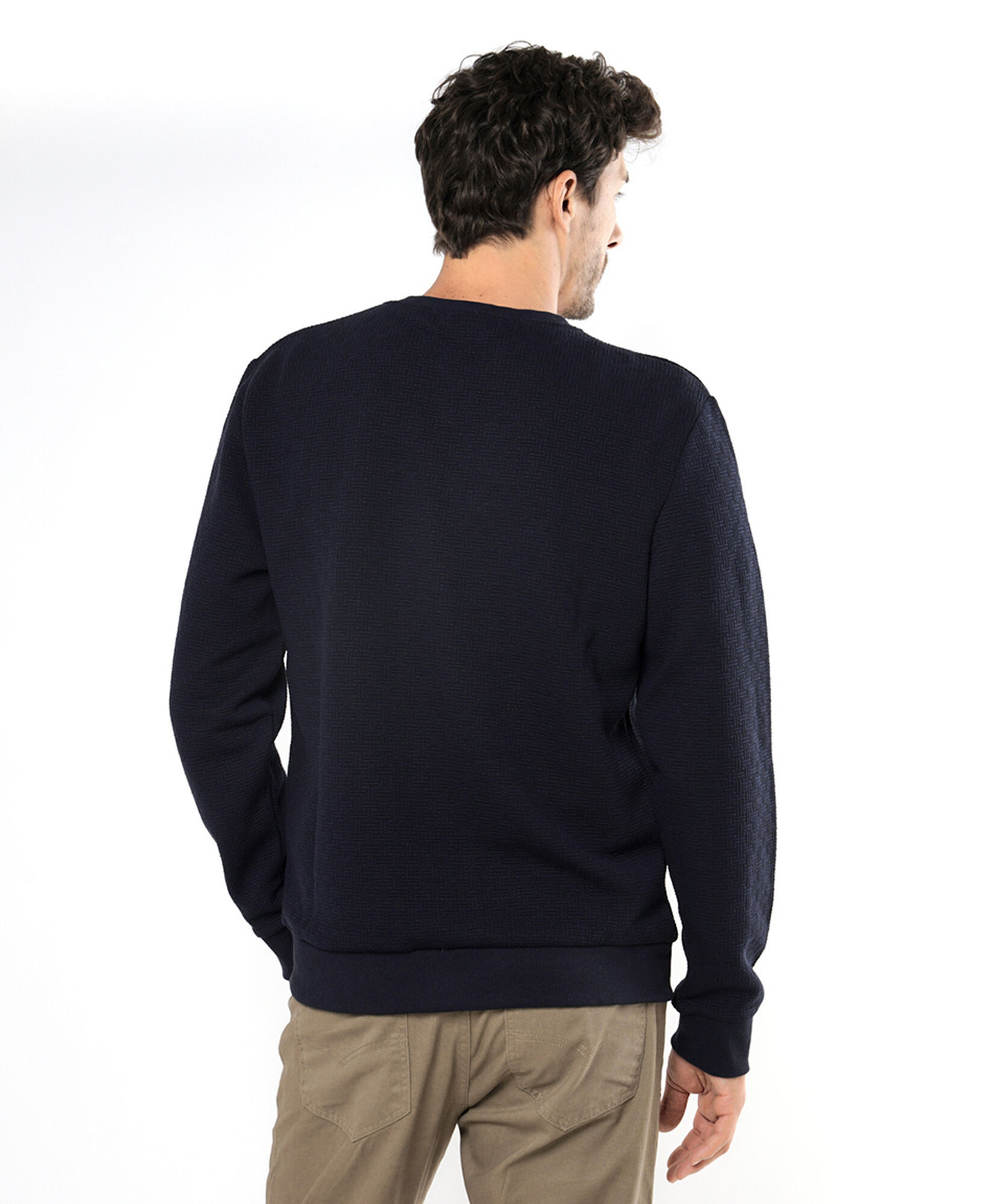 Polerón hombre liso azul oscuro Polerón hombre liso azul oscuro