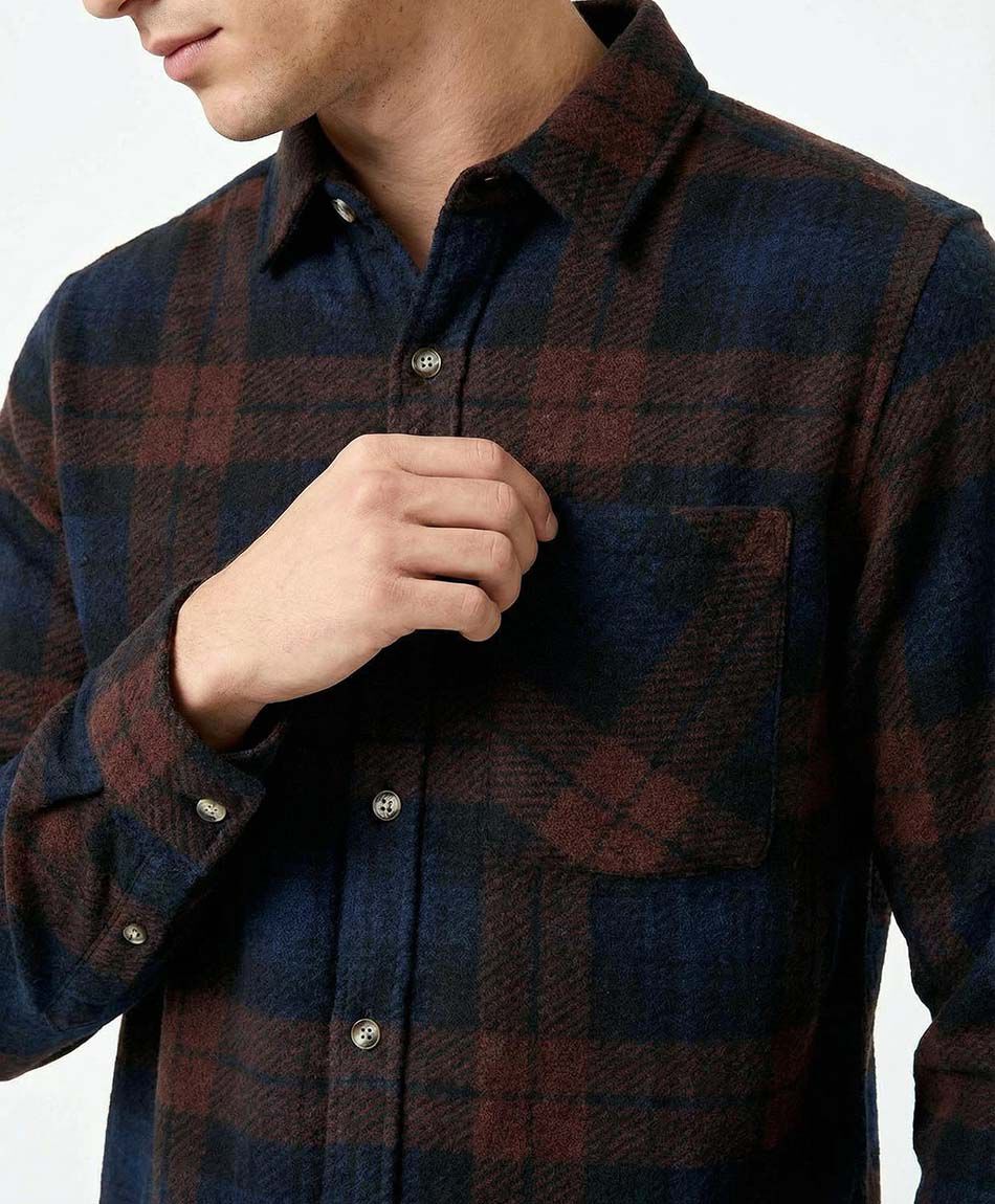 Chaqueta hombre franela escoc&eacute;s