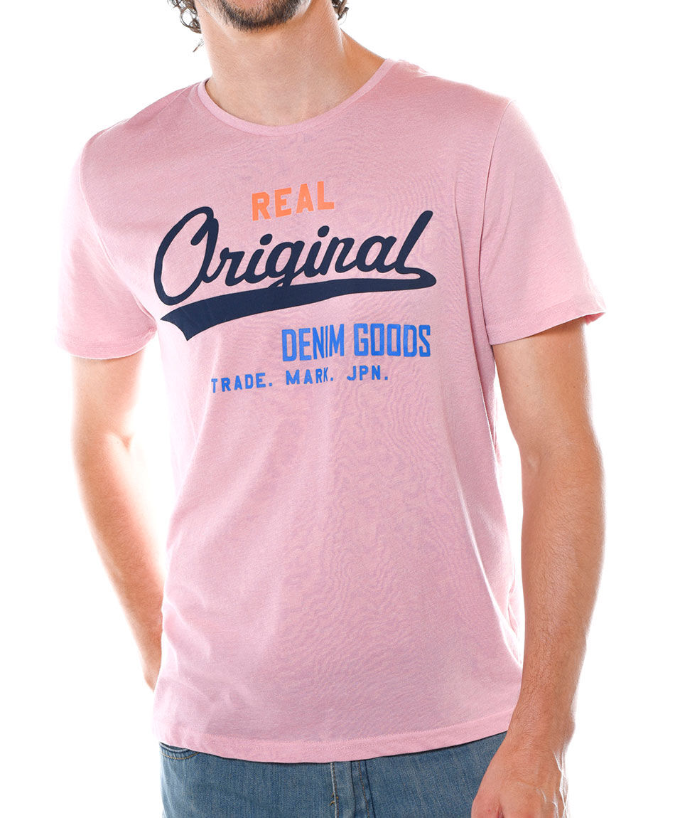 Polera estampada cuello redondo