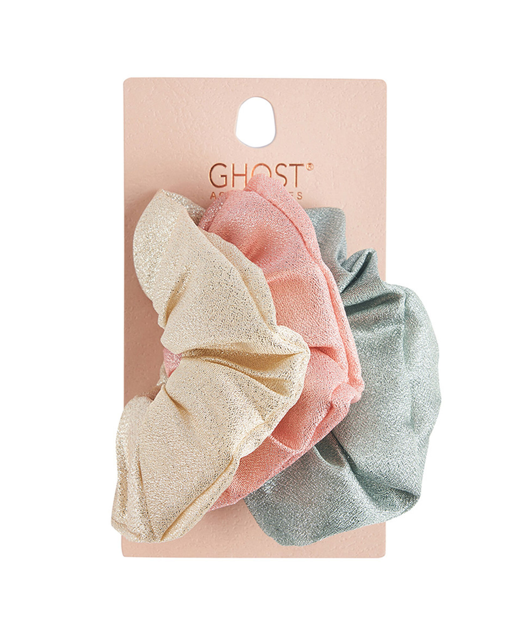 Set 3 scrunchies mujer brillantes Set 3 scrunchies mujer brillantes