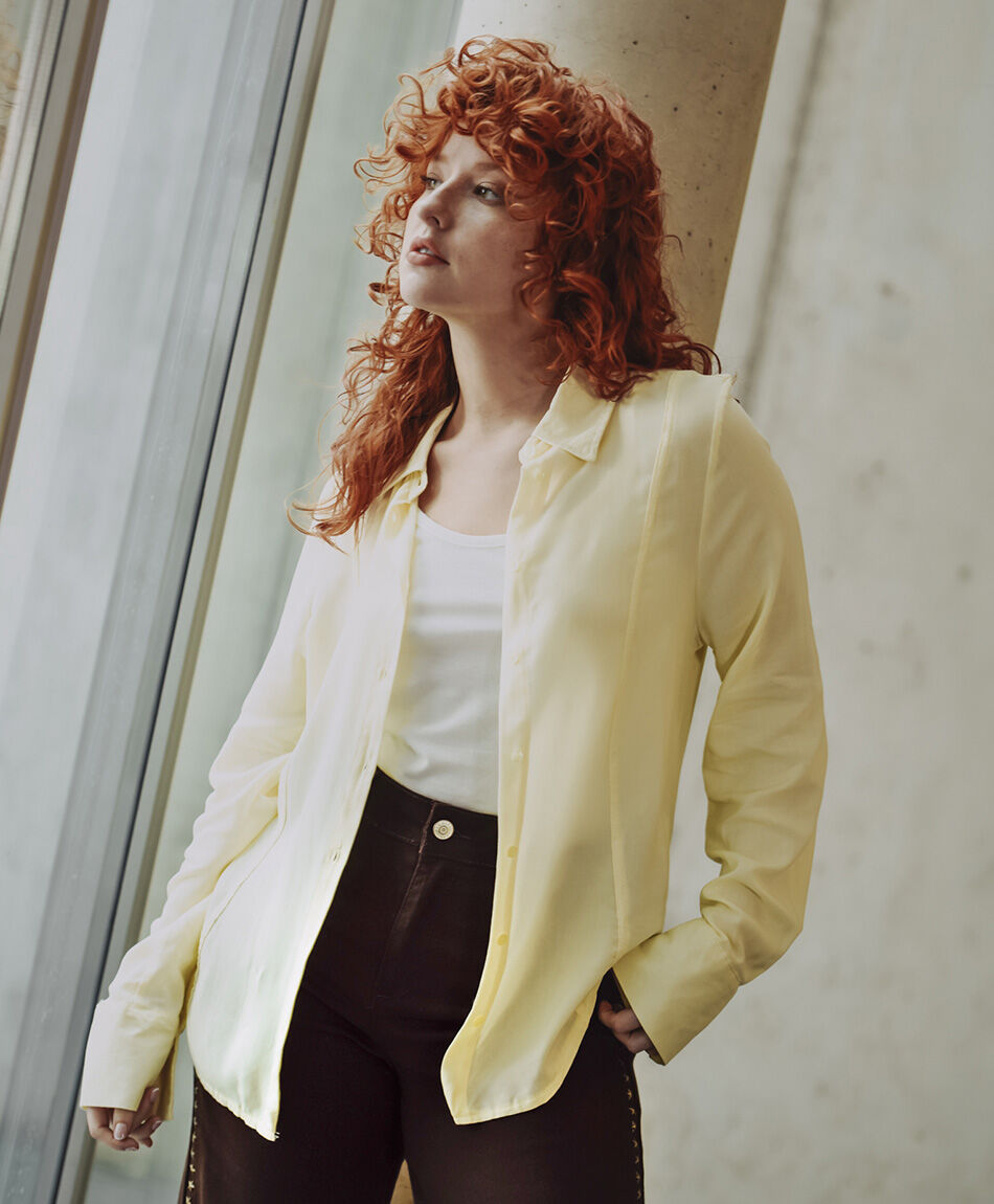 Blusa mujer amarilla