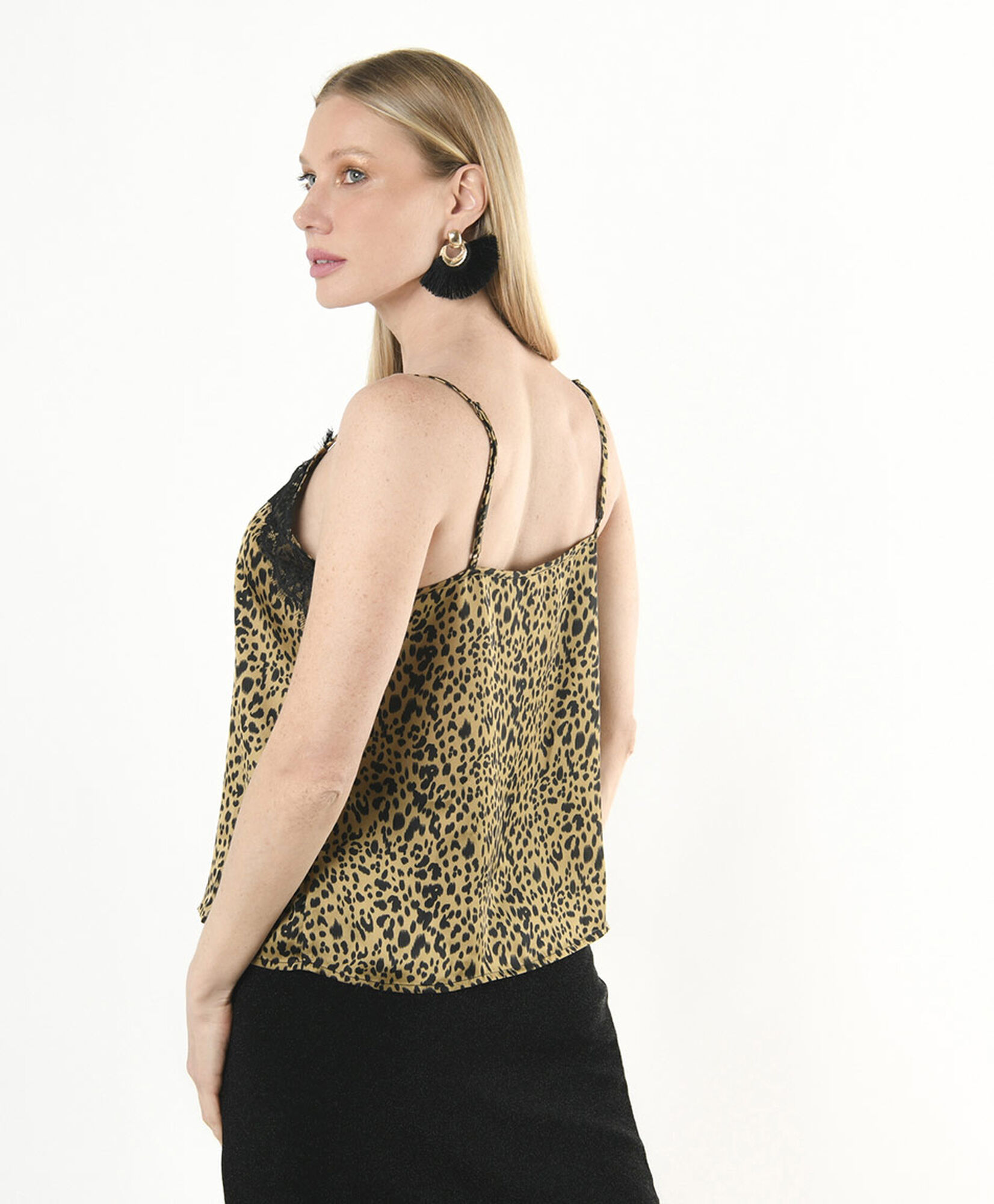 Blusa mujer animal print leopardo encajes Blusa mujer animal print leopardo encajes