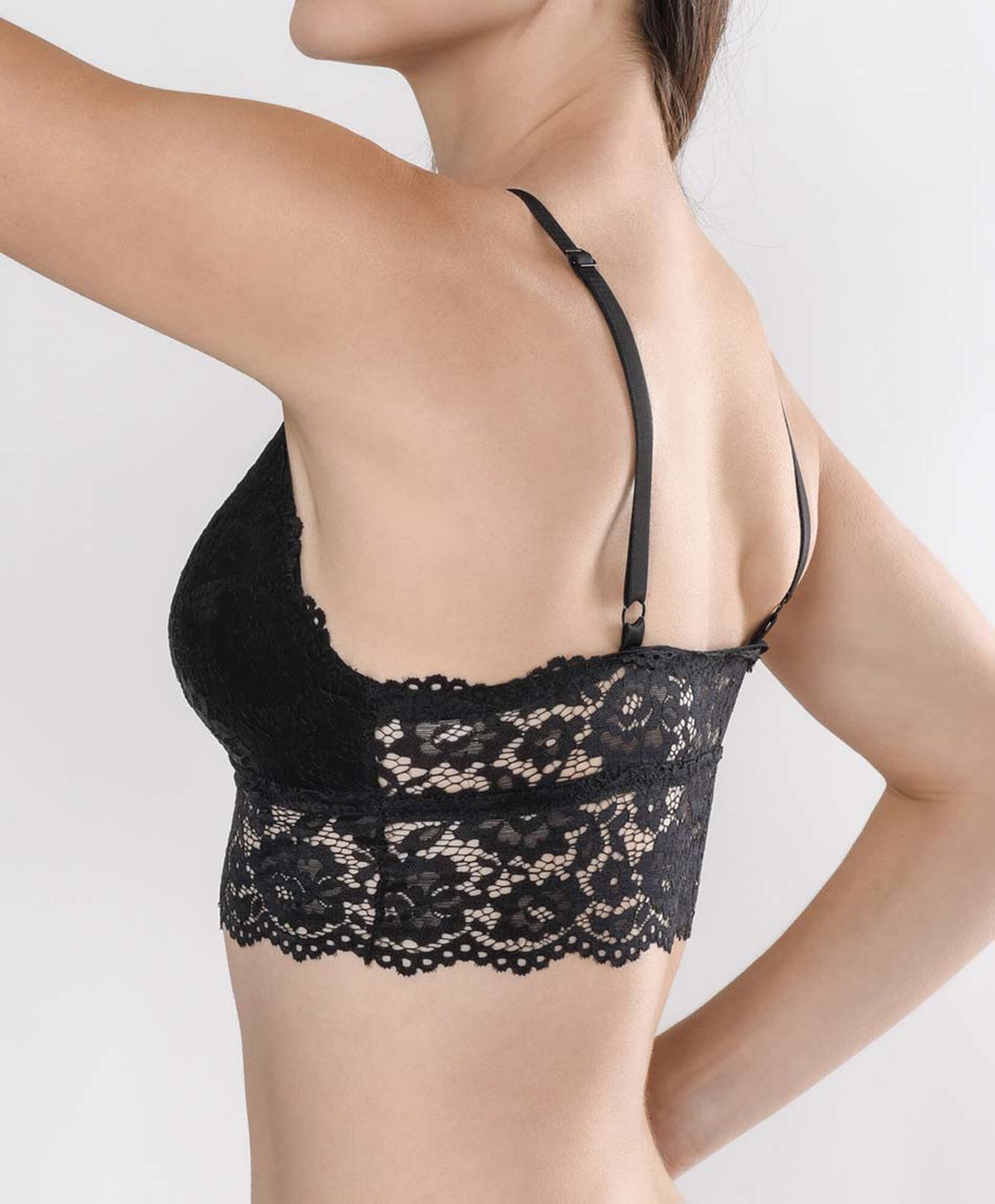 Bralette mujer encaje floral escote en v Bralette mujer encaje floral escote en v