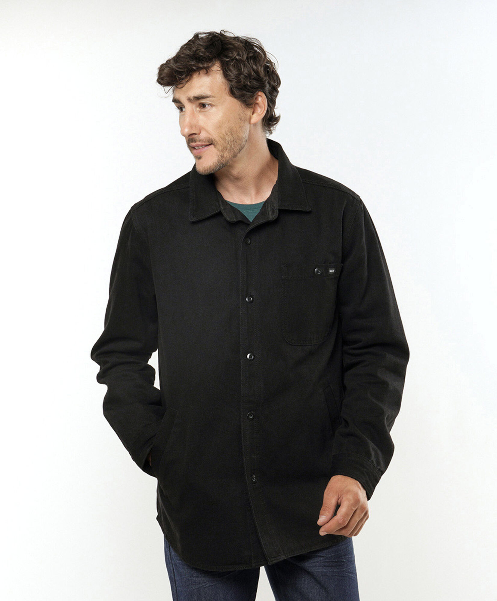 Chaqueta hombre denim negra Chaqueta hombre denim negra