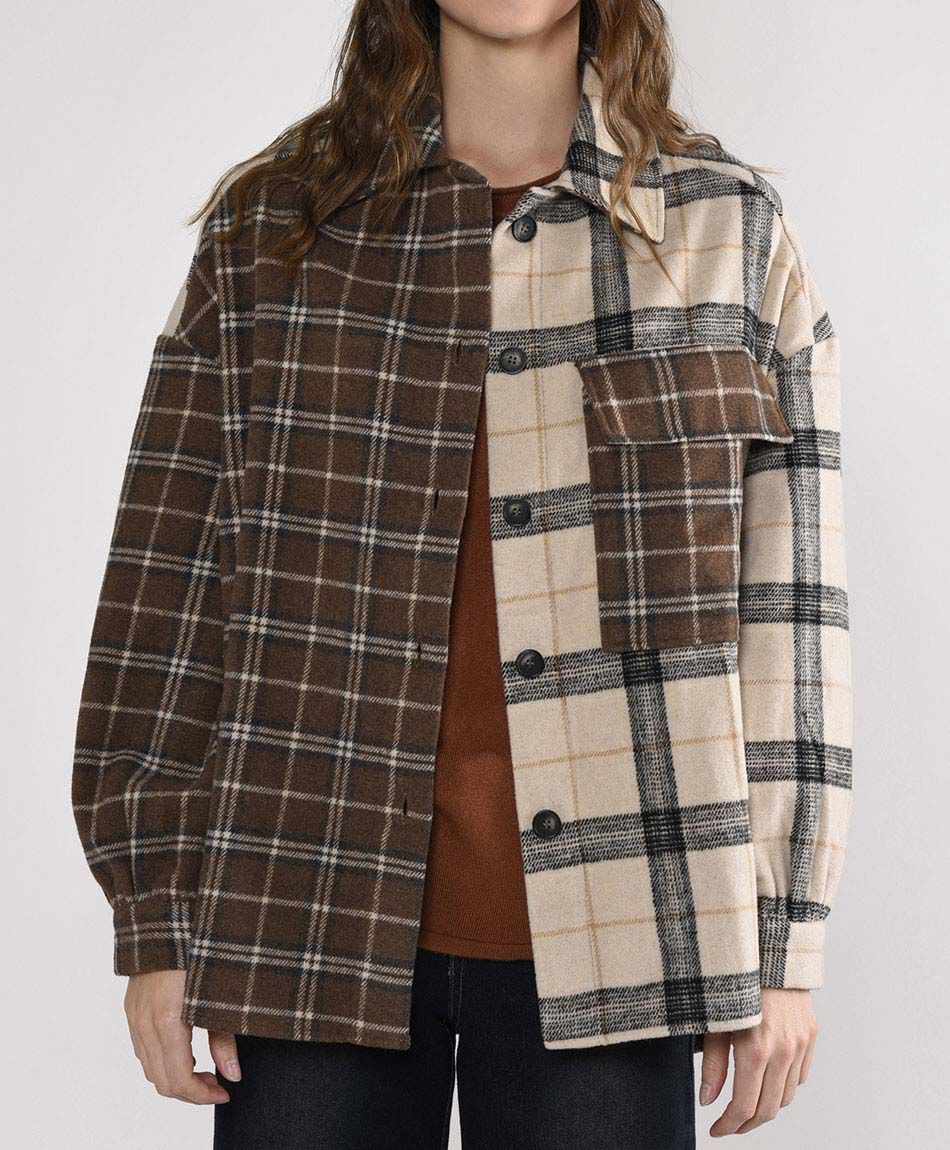 Chaqueta over escoc&eacute;s