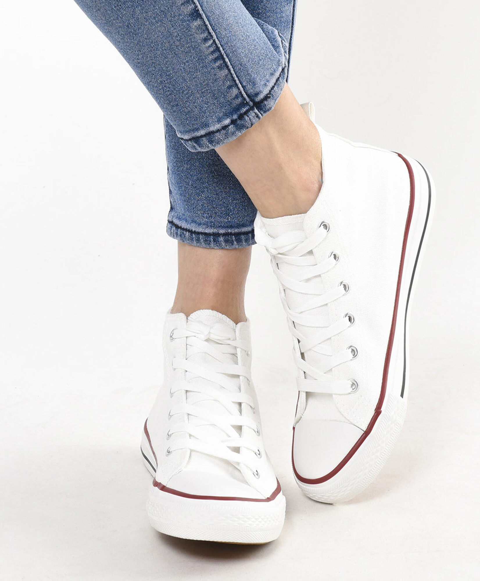 Zapatilla mujer caña alta blanca Zapatilla mujer caña alta blanca