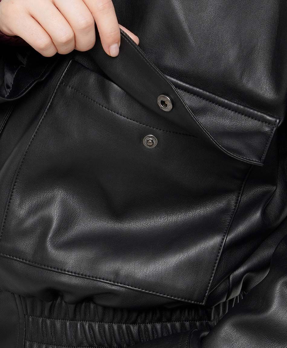 Chaqueta mujer suede black