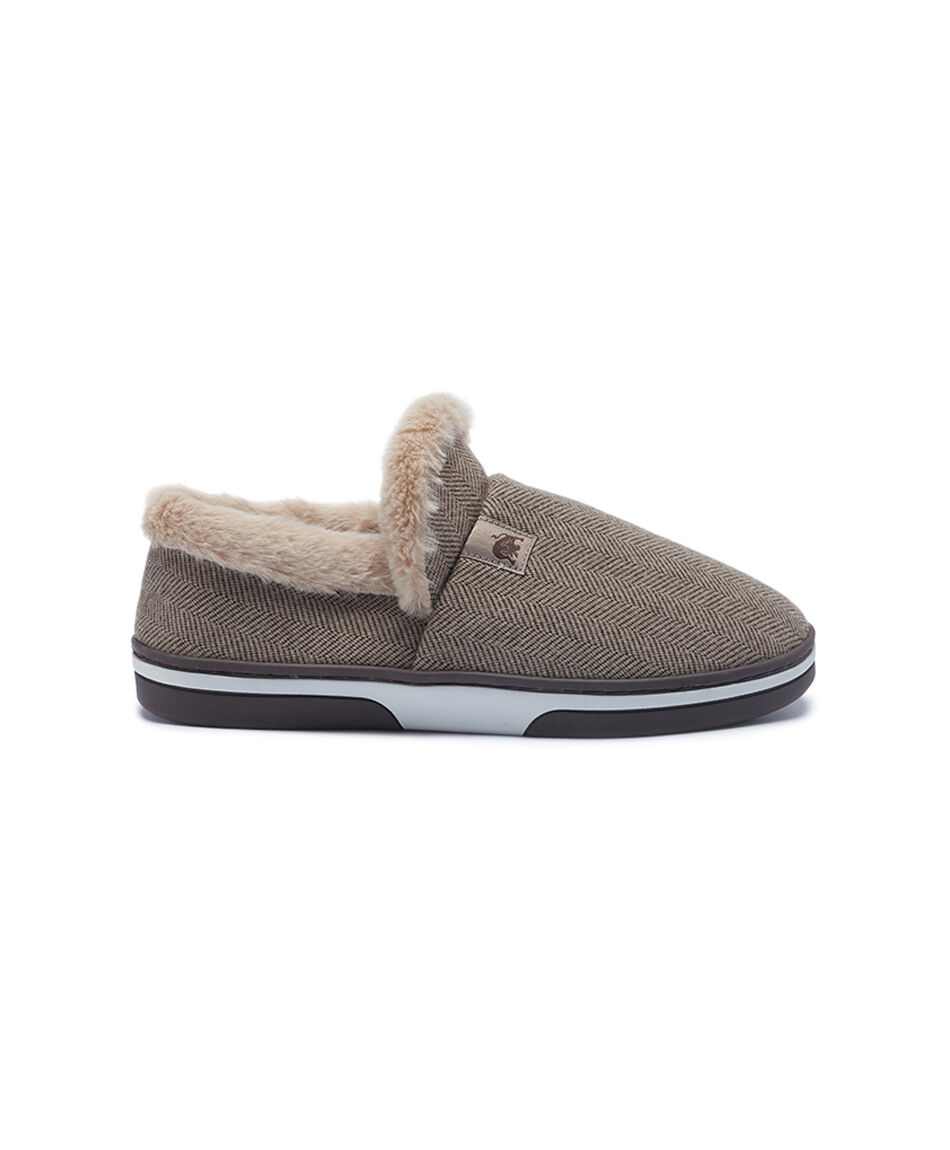 Pantufla hombre chiporro caf&eacute;