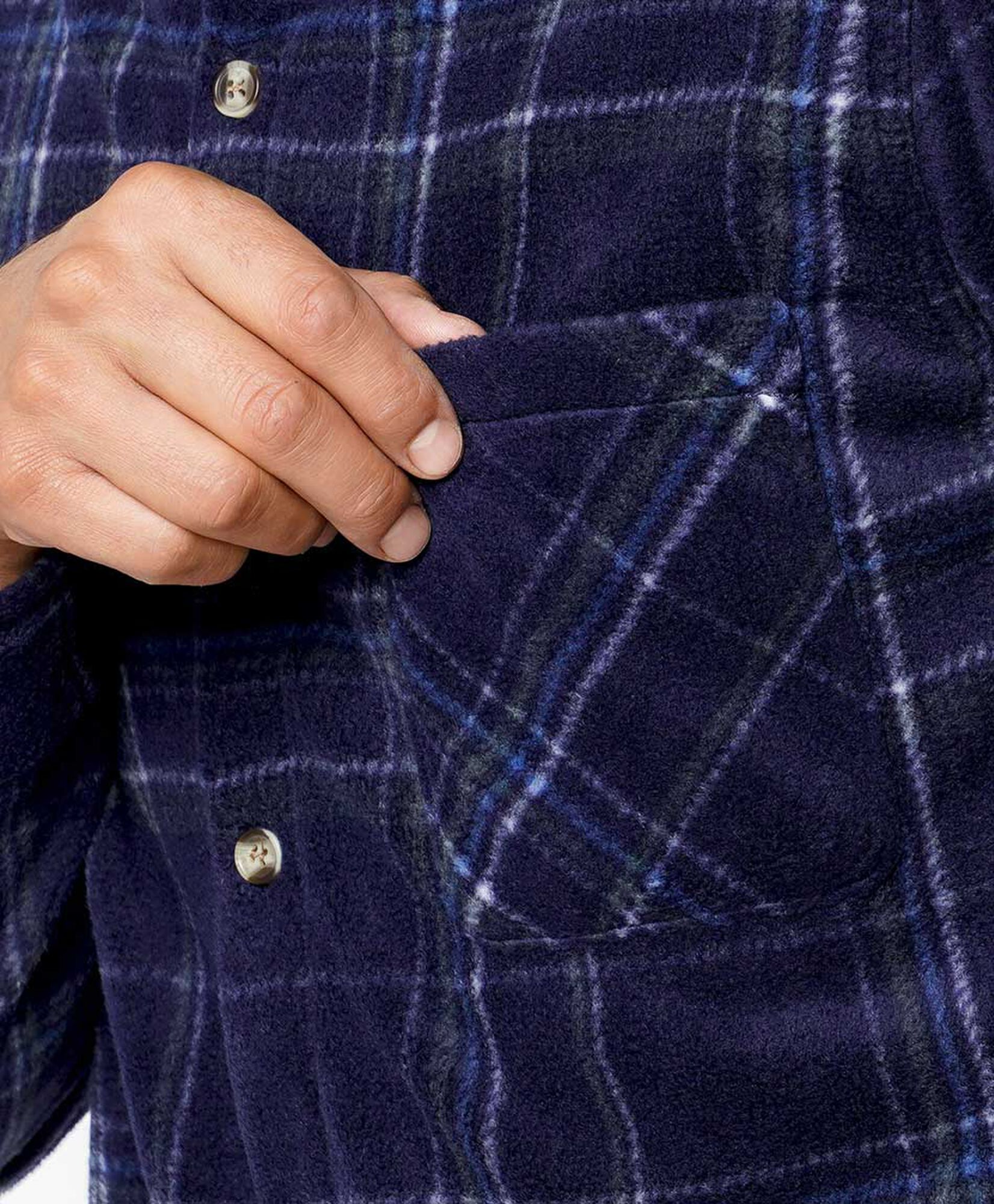 Chaqueta hombre polar leñadora azul Chaqueta hombre polar leñadora azul