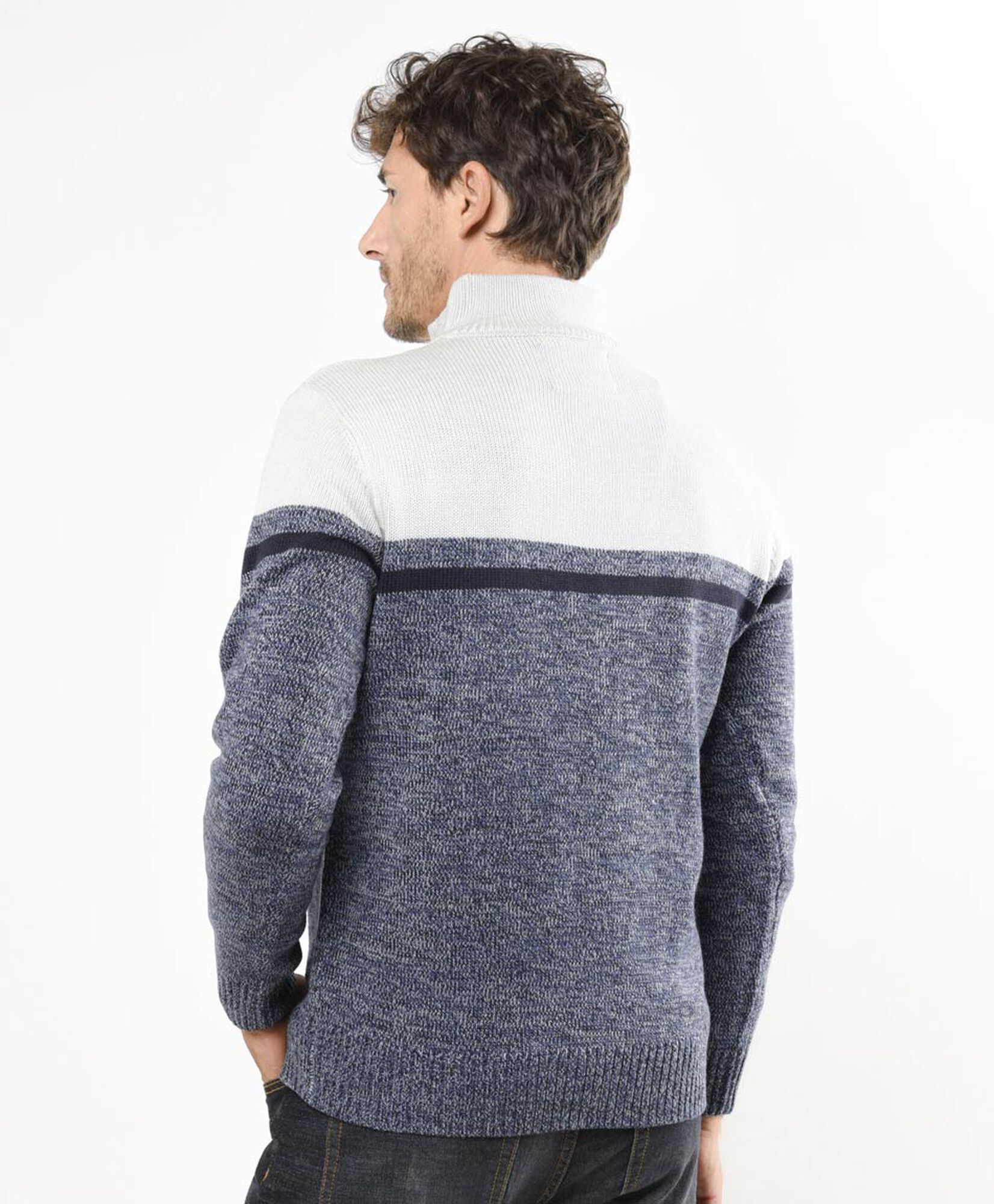 Sweater hombre jaspeado bicolor Sweater hombre jaspeado bicolor