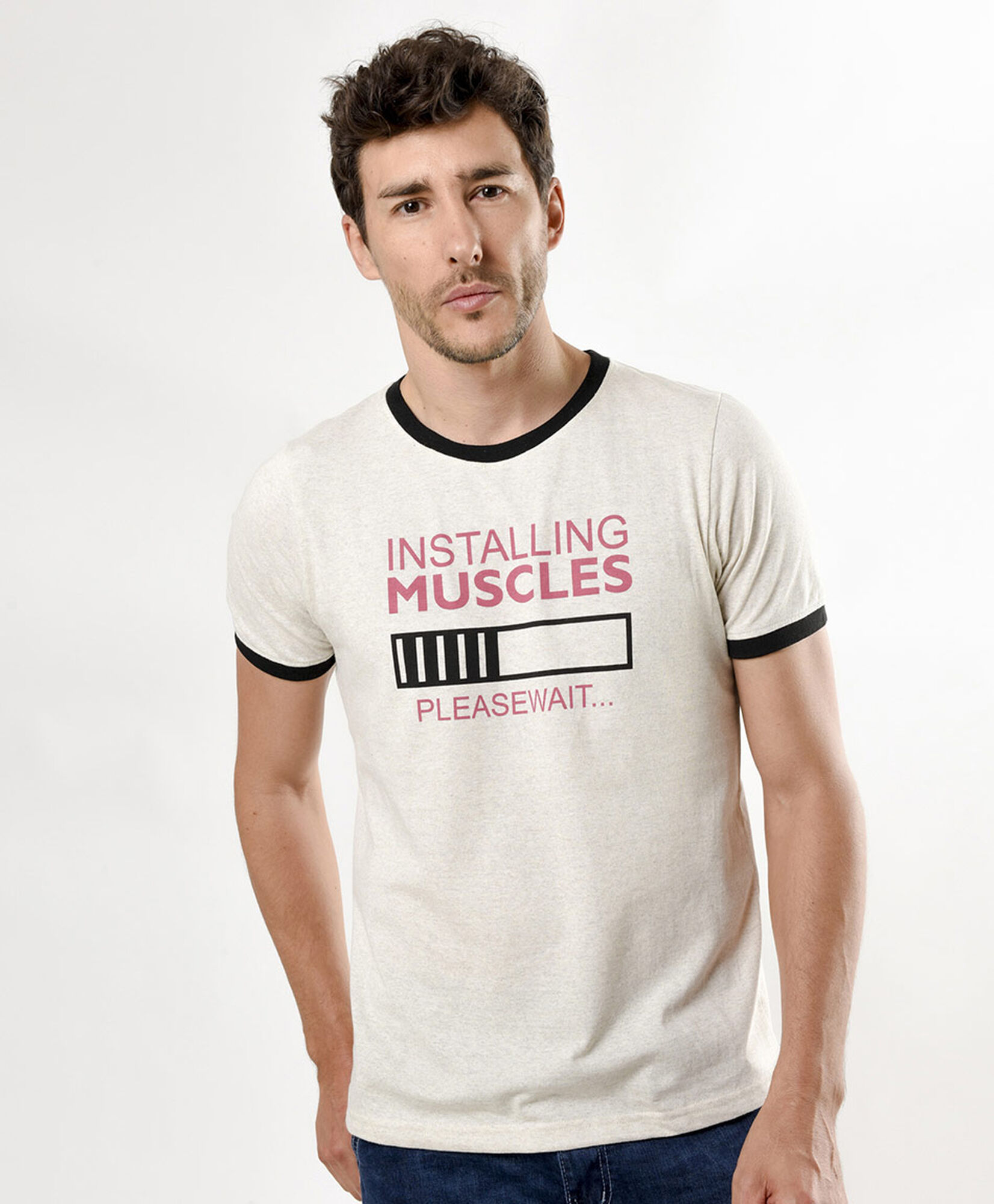 Polera hombre jaspeada muscle Polera hombre jaspeada muscle