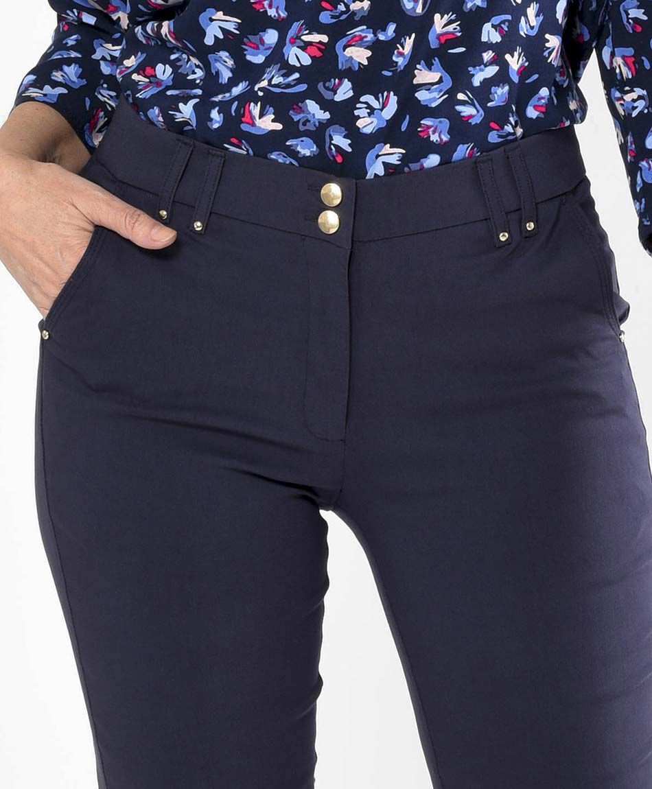 Pantal&oacute;n mujer tachitas tiro alto