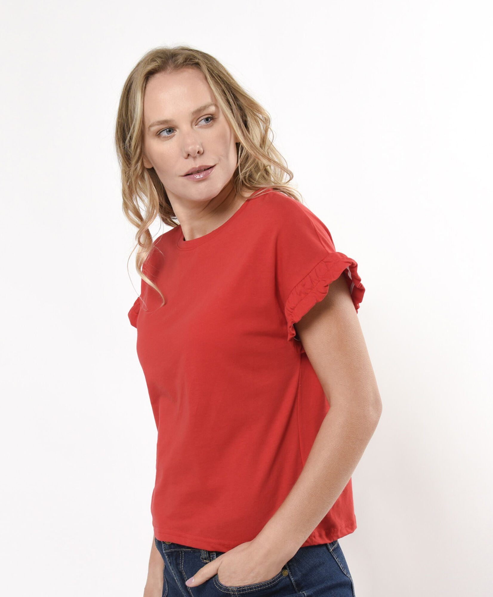 Polera mujer mangas elasticadas Polera mujer mangas elasticadas