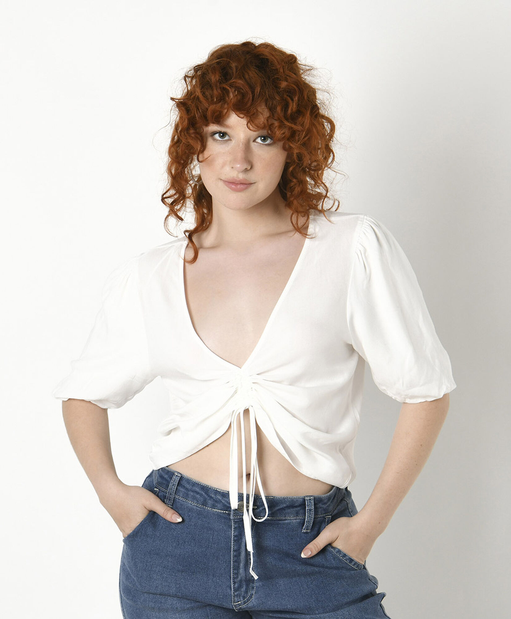 Blusa mujer tirador crop Blusa mujer tirador crop