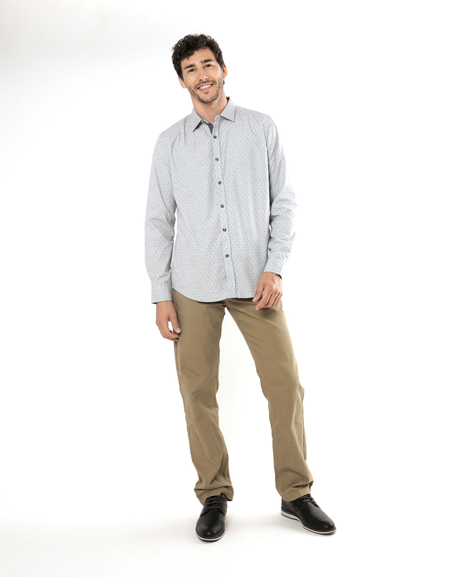 Camisa hombre gris print Camisa hombre gris print