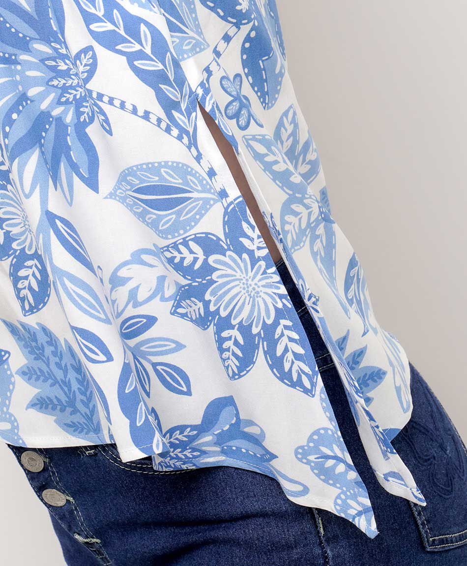 Blusa mujer top print irregular