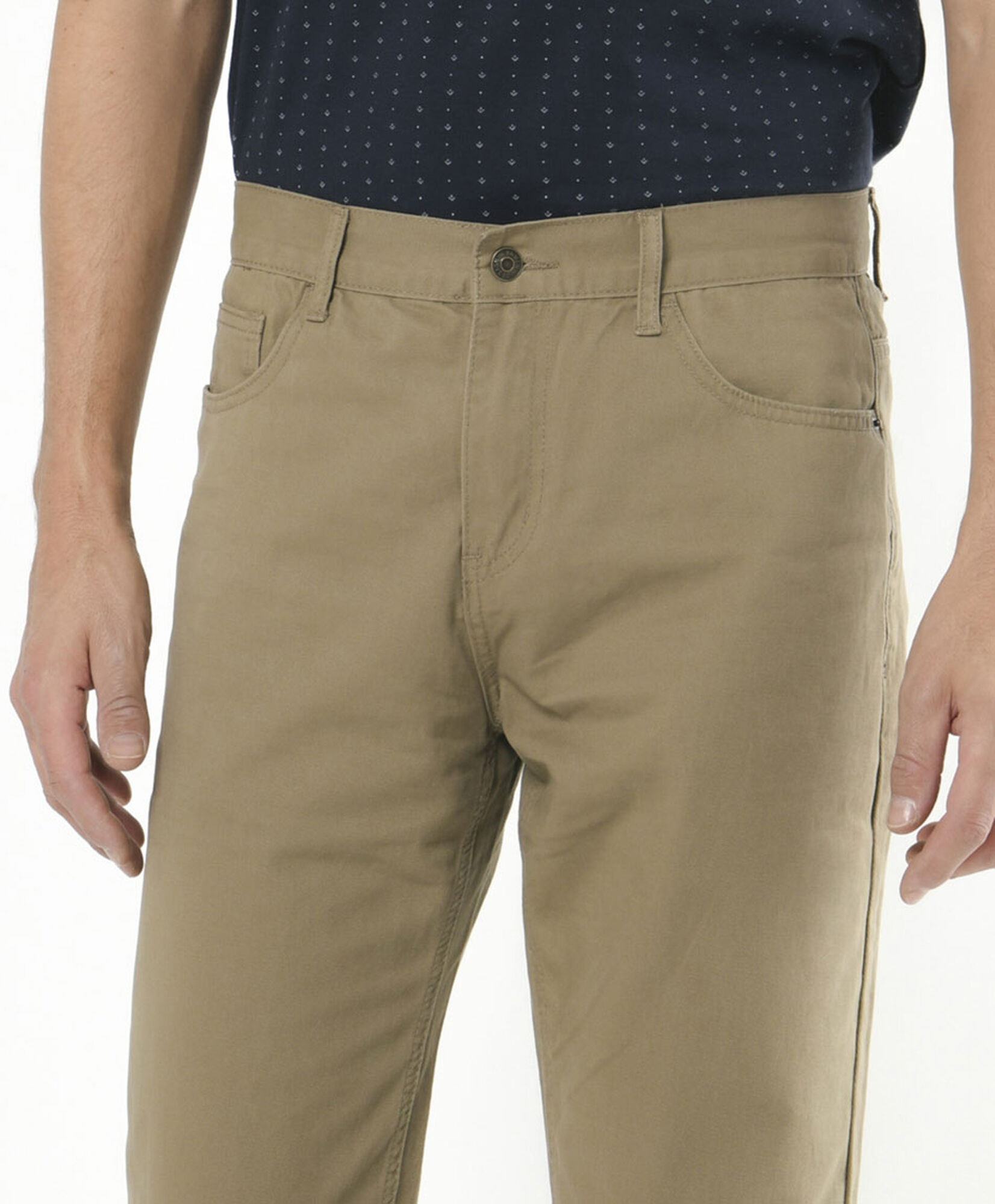 Pantalón hombre liso beige Pantalón hombre liso beige